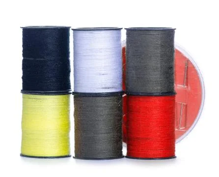 Travel set of threads and needles Stock Photos