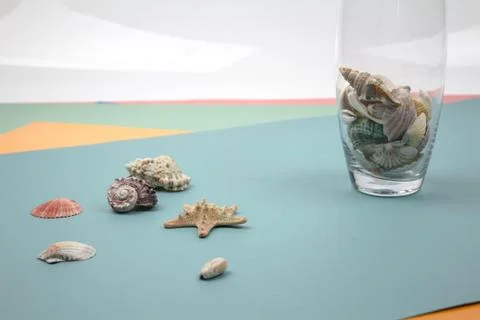 Travel Shells Background Stock Photos