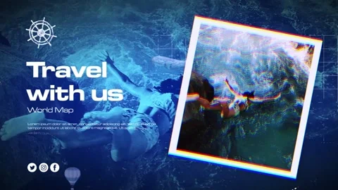 Travel Slideshow After Effects stock
