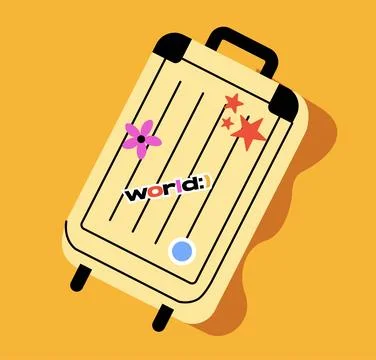 Travel stuff icon Illustrazione stock