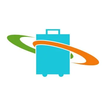 Travel Suitcase Icon Vector for Vacation, Business Trip, Airport and Touris.. Stock Illustration