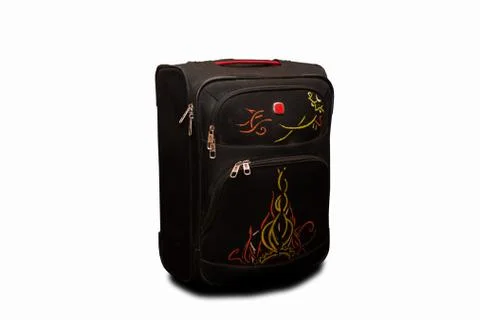 Travel suitcase, isolate, white background, travel and rest, Luggage Foto stock