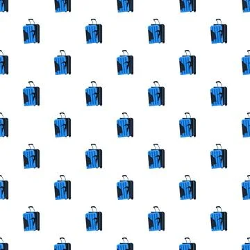 Travel suitcase seamless pattern for vacations and journeys Stock Illustration