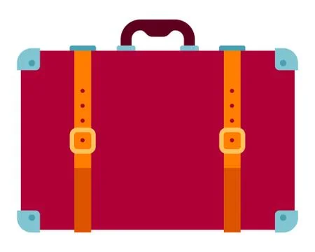 Travel suitcase vector icon flat isolated Illustrazione stock