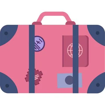 Travel suitcase vector luggage case bag icon Stockillustratie