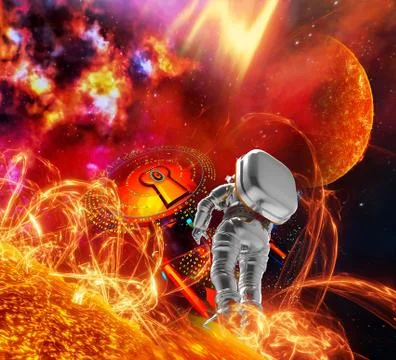 Travel to  the sun Stock Illustration