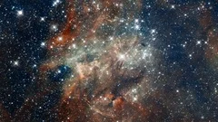 Tarantula nebula cosmic clouds turbulenc, Stock Video