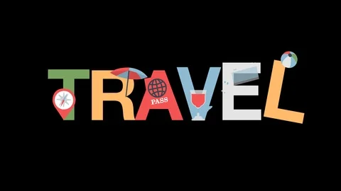 Travel Text Stock Footage 92475030