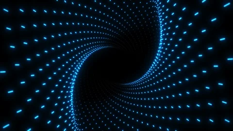 Travel through abstract speed dots tunnel. Seamless loop Stock Footage 121889956