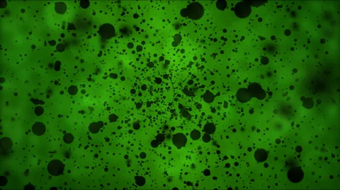 Travel through Black Particles - Loop Green 4K Stock Footage 39835973