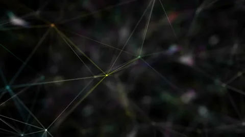 Travel through the connection of particles.Abstract background of technology Stock Footage 109543157