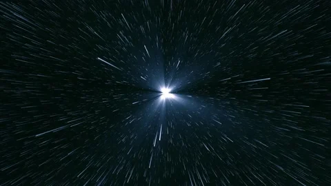 Travel through space to magic light of deep universe Star-trails of Stars motion Stock Footage 167837087