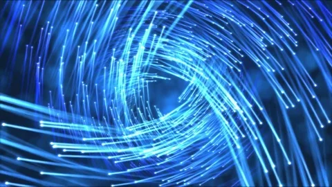 Travel Through Vortex Beams Animation - Loop Blue Video stock 74137966