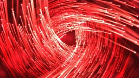 Travel Through Vortex Beams Animation - Loop Red Stock Footage 74157395