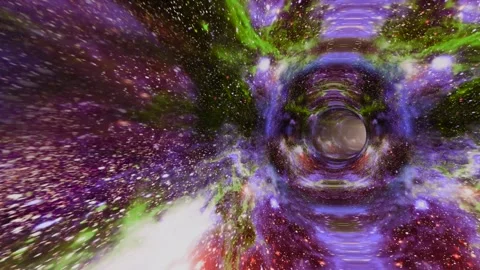 Travel through a wormhole through time and space 3D Stock Footage 253061575