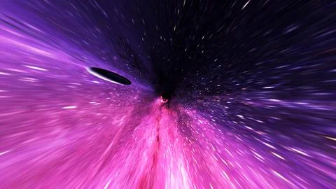 Travel through a wormhole through time and space filled with millions of st.. Stock Illustration