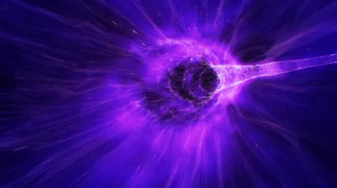 Travel through the wormhole. Warp tunnel through space, teleportation science Stock Footage