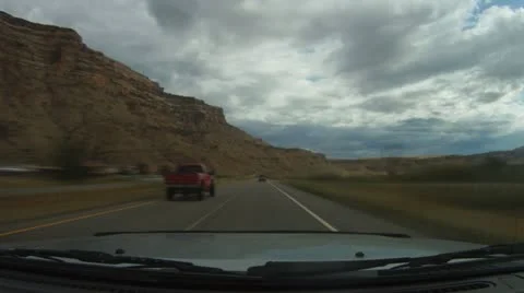 Travel time lapse off Rockies heading west in Colorado and into Utah - 4 Stock Footage