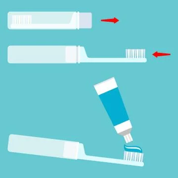 Travel toothbrush Stock Illustration