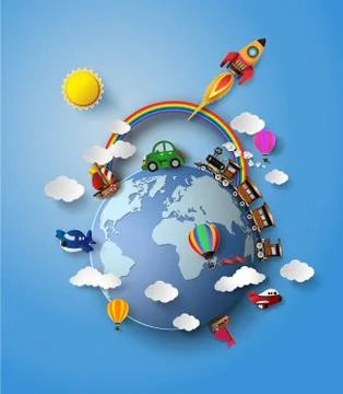 Travel transportation Stock Illustration