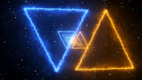 Travel of triangles Stock Footage 130017558