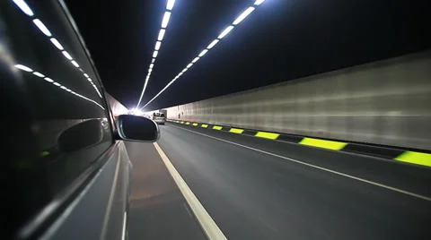 Travel in the tunnel Stock Footage 34992439