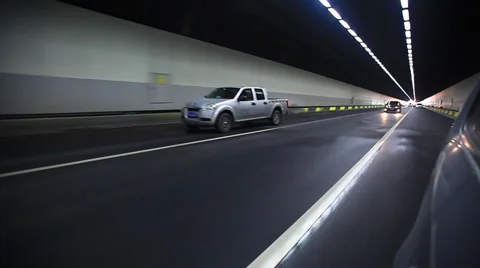 Travel in the tunnel Stock Footage 34994555