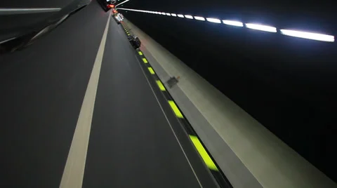 Travel in the tunnel Stock Footage 34997981