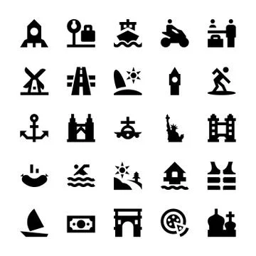 Travel Vector Icons Stock Illustration