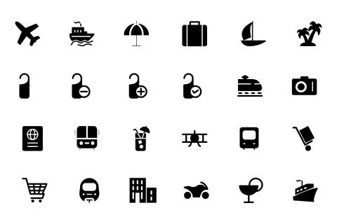 Travel Vector Icons Illustrazione stock