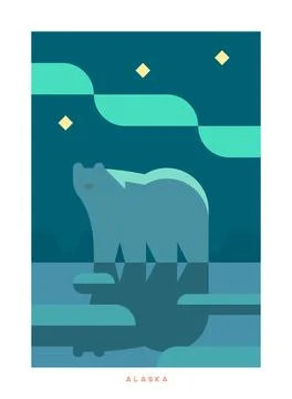 Travel vector poster. USA. Stock Illustration