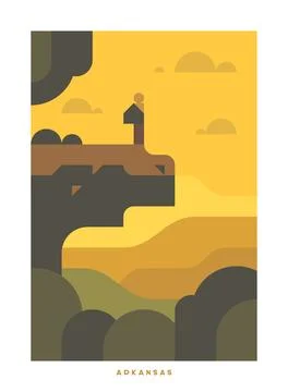 Travel vector poster. USA. Stock Illustration