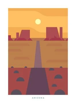 Travel vector poster. USA. Stock Illustration