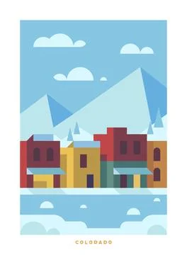 Travel vector poster. USA. Stock Illustration
