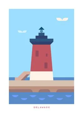 Travel vector poster. USA. Stock Illustration