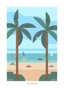 Travel vector poster. USA. Stock Illustration