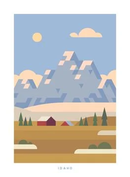 Travel vector poster. USA. Stock Illustration