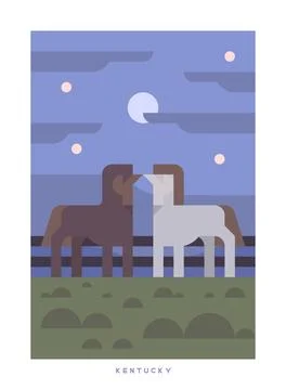 Travel vector poster. USA. Stock Illustration