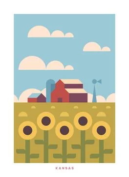 Travel vector poster. USA. Stock Illustration