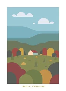Travel vector poster. USA. Stock Illustration