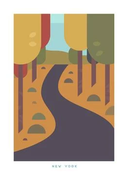 Travel vector poster. USA. Stock Illustration