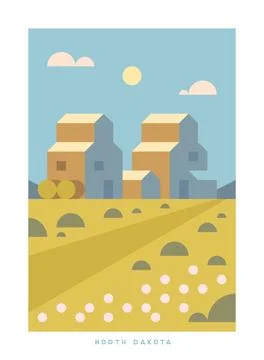 Travel vector poster. USA. Stock Illustration