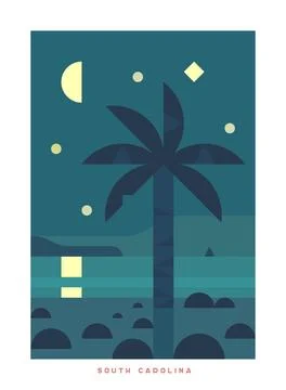 Travel vector poster. USA. Stock Illustration