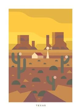 Travel vector poster. USA. Stock Illustration
