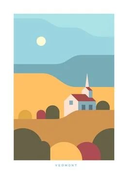 Travel vector poster. USA. Stock Illustration