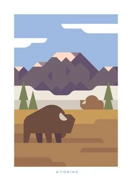 Travel vector poster. USA. Stock Illustration