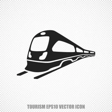 Travel vector Train icon. Modern flat design Illustrazione stock