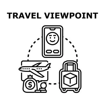 Travel viewpoint planning future destination trip concept 스톡 일러스트