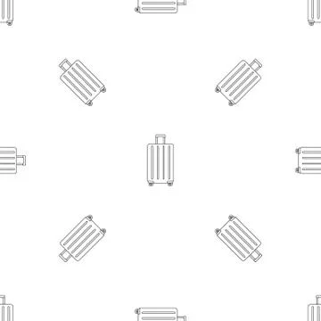 Travel wheels bag pattern seamless vector Stock Illustration