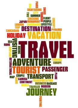 Travel, word cloud concept Stock Illustration